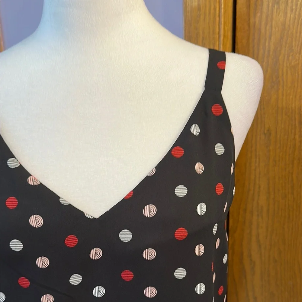 White House Black Market Floral Black and Red reversible Women's Top extra small - Picture 8 of 11